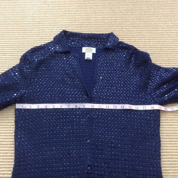 Talbots Blue Sequined Cardigan - Medium - Picture 6 of 9